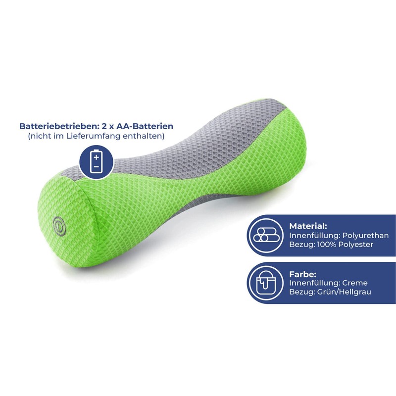 Maximex Fascia Roller with Vibration Massage, Medium Hard Fascia Roller