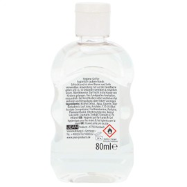 2 x Hygiene Hand Gel in a Tube - Hand Hygiene Gel for Mobile Hand Cleaning without Water for Travel - 80 ml per Tube