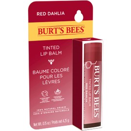 Burt's Bees Tinted Lip Balm Red Dahlia, 100% Natural Origin - 1 Tube