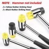 Set of 2 Rubber Mallet Replacement Heads, Impact Head Hammer