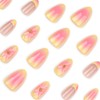 Press on Nails Short Almond CEWEWP French Tip Fake Nails