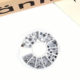 Silver cubic nail art parts, silver decorations, daily necessities, accessories, designs, cash on delivery or payment upon order / 실버 큐빅 네일아트 파츠 은색 장식 일용품 악세사리 디자인 착불 또는 주문시 결제