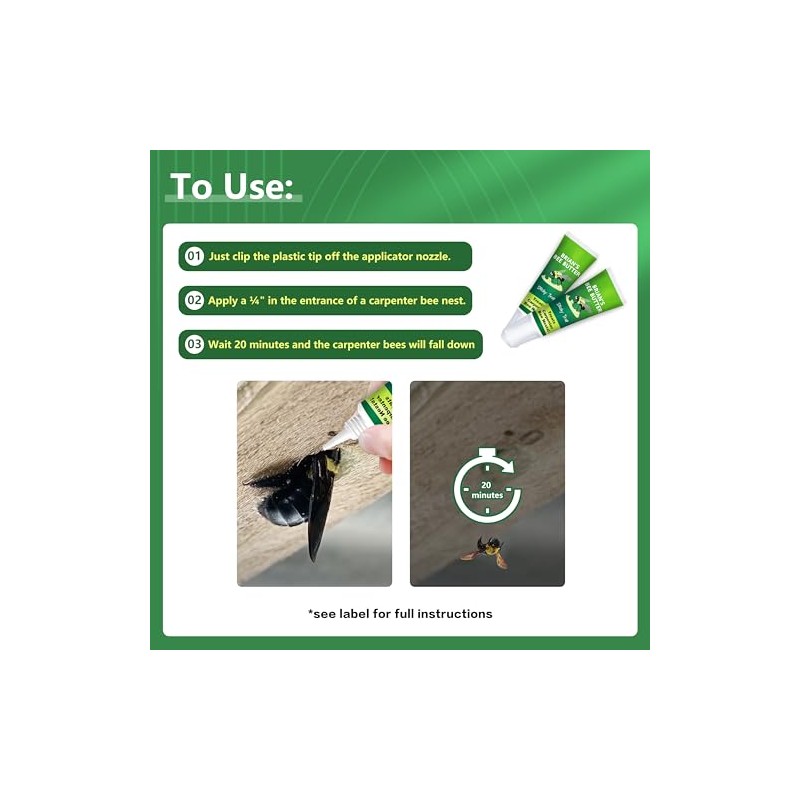 Carpenter Bee Traps for Outside, Brain's Bee Butter, 4 Pack