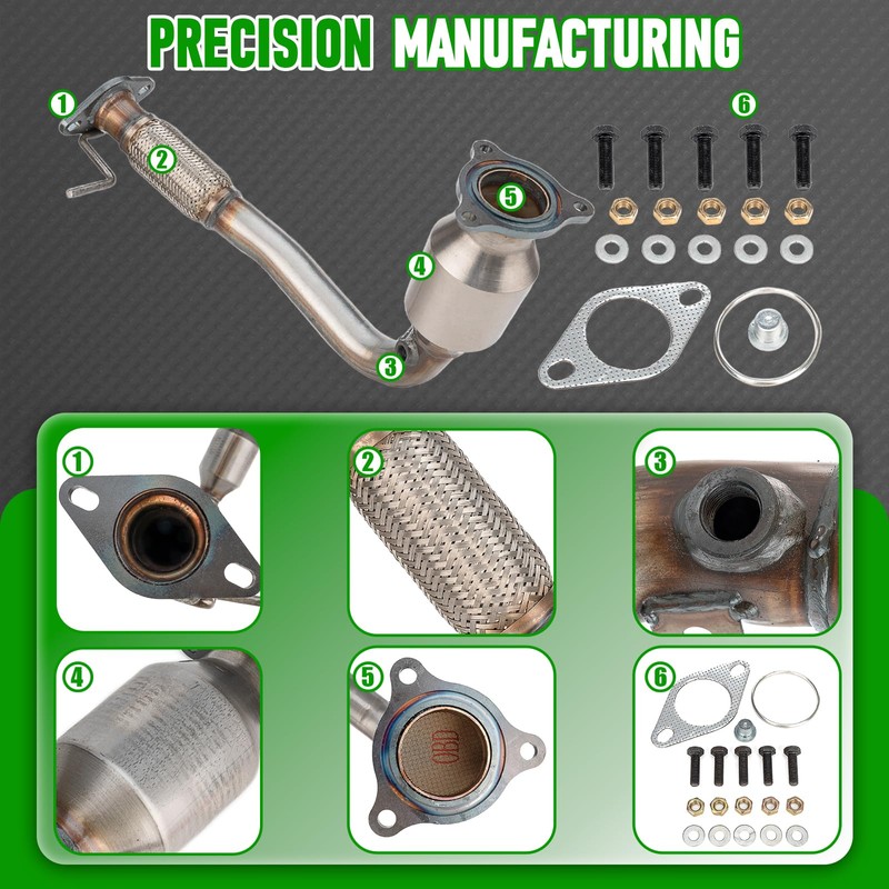 FOMIUZY Front Catalytic Converter Kit Direct-Fit Chevy Equinox GMC Terrain