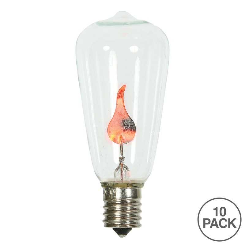 Vickerman ST40 Incandescent Clear Flicker Flame E17 Medium Base Bulb,