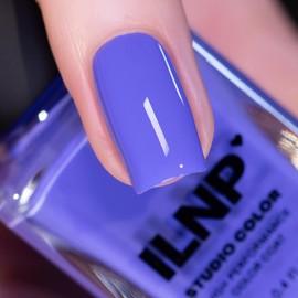 ILNP Hi-Score - Electrifying Blue-Violet Cream Nail Polish, Studio Color High Performance Color Coat
