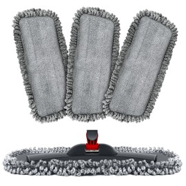 Homgif Microfibre Mop Pads, Enlarged Thickened Mop Cleaning Pads, 17.3 x 7.4 Inch Microfibre Mop Cover, Washable Floor Mop Replacement Cover for Home Kitchen Wiper Floor Cleaning