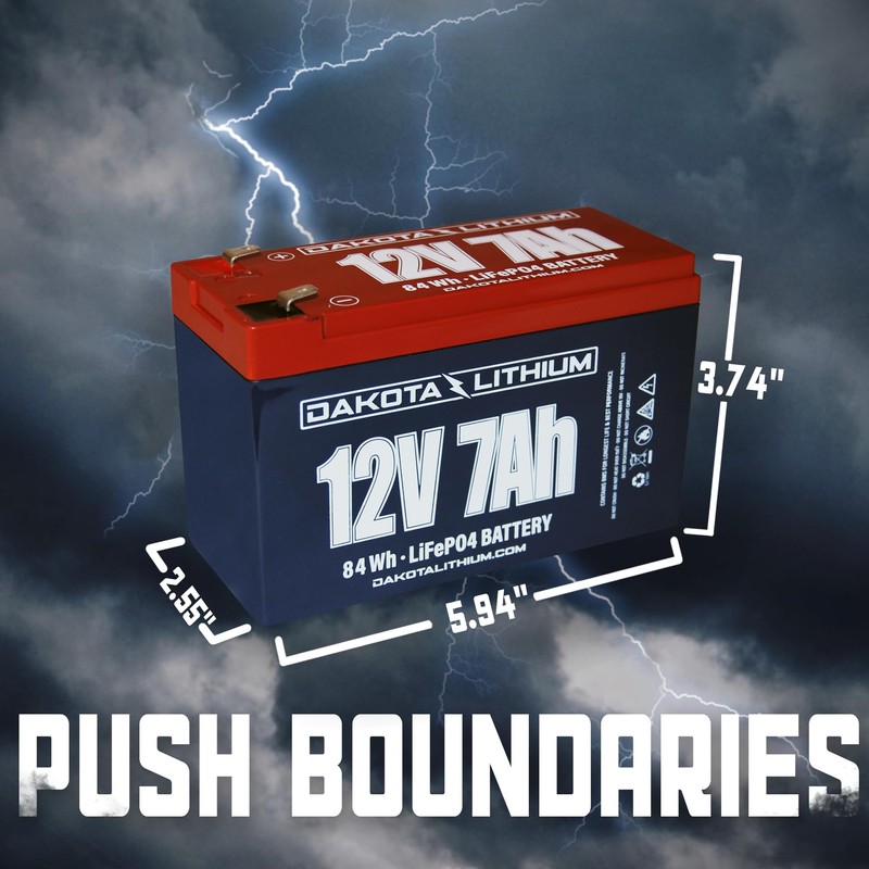 Dakota Lithium – 12V 7Ah LiFePO4 Deep Cycle Battery –