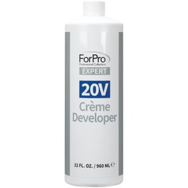 ForPro Expert 20 Volume Crème Developer for Hair Lightening, Gray Coverage & Color Deposit with Standard Lift, 32 Fl Oz
