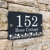 Badgemaster Modern Anthracite House Number Sign Plaque Stainless Steel Standoffs