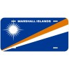 Marshall Islands Flag with Country Name Novelty Car Tag License