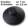 edi-tronic Foot Switch Round Black 2A 250V Floor Lamp Switch