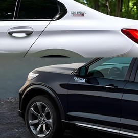 2 PCS Old Man Edition 3D Emblem,3D Emblem Sticker Badge,Funny Car Stickers,Sticker Badge Decoration Decal,Waterproof Rustproof Car Accessories&Decorations,Motorbike Stickers(Red-Silver+Black)