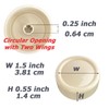 CAMGJORT RRKIV Rotary Replacement Dimmer Knobs, Ivory (5)
