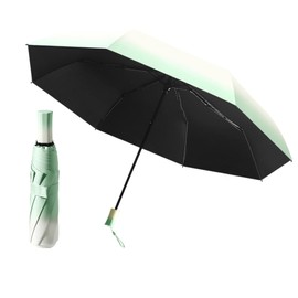 Impervius Patronum Mini Colour Gradient Travel Umbrella, Portable, Lightweight, Compact, Foldable, for Handbag, UV Protection, Sun, Rain, Teflon Coating, Pocket Umbrella for Children and Women, Green