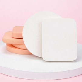 7PCS Puff Air-Cushion Makeup Sponge Smooth Puff Beauty Tools Wet Dry Dual Use - Soft & Durable Latex Material with Square & Round Shapes