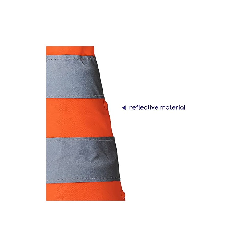 Pop-Up Collapsible Emergency Breakdown Warning Traffic Safety Cone 400mm H550250