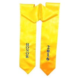 Tassel Depot Women's Graduation Stole Gold Honor & 2020