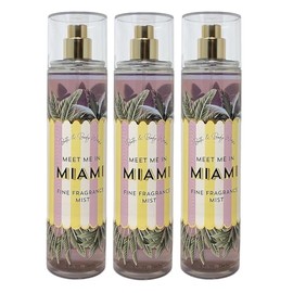 Bath and Body Work Meet Me In Miami 3 Pack Fine Fragrance Mist Bundle - Full Size