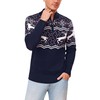 Wayleb Christmas Jumper Men's Half Zip Christmas Jumper with Reindeer