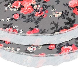 FasterS Infant Floral Swaddle Wrap with Headbands Hats Value Set Newborn Receiving Blanket Photography Props 35X35inch (Gray-2)