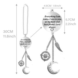 Car Hanging Ornament Charm Gifts for Mom,Car Mirror Decor Hanging,Birthday for Mom Mother (B)