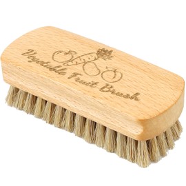 Vegetable Scrubber, Veggie Potato Fruit Brush for Food | Firm Bristles, Wood Veggie Wash Scrubber, Carrot Cucumber Tableware Cleaning, Kitchens Campin