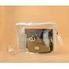 Hoxis Clear PVC Diagonal Bag, Women's, Plastic Bag, Handbag, Large