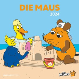 Die Maus 2024 - Brochure Calendar 30 x 30 cm (30 x 60 cm Open) - Calendar with Space for Notes - Includes Poster - Wall Planner - Picture Calendar - Wall Calendar: Poster Calendar