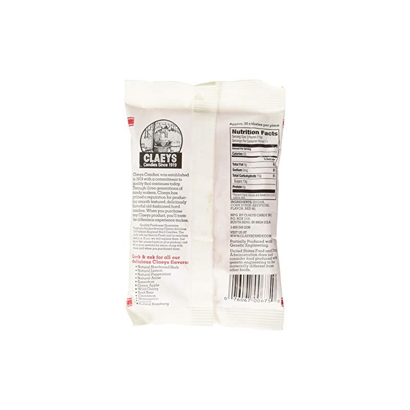 Claeys Old Fashioned Cinnamon Candy, 6-Ounce Bags (Pack of 12)