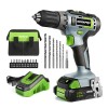 WORKPRO 20V Cordless Drill Driver Kits 3/8'' Keyless Chuck 2.0Ah