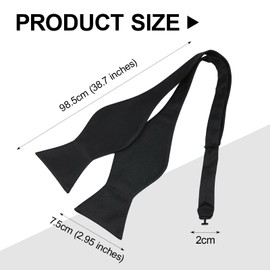 1 Pcs Adjustable Self Tying Tie, Self Tie Bow Ties, Men Formal Neck Bowtie Bow Tie, Solid Color Self Tied for Formal Wedding Party Tuxedo Bow Ties Men's Bowtie for Self Tying Ribbon Crossband Suitable