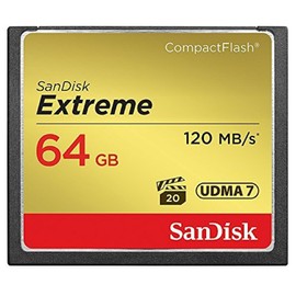 SanDisk Extreme UDMA7 Compact Flash Card - Black/Gold, 64GB