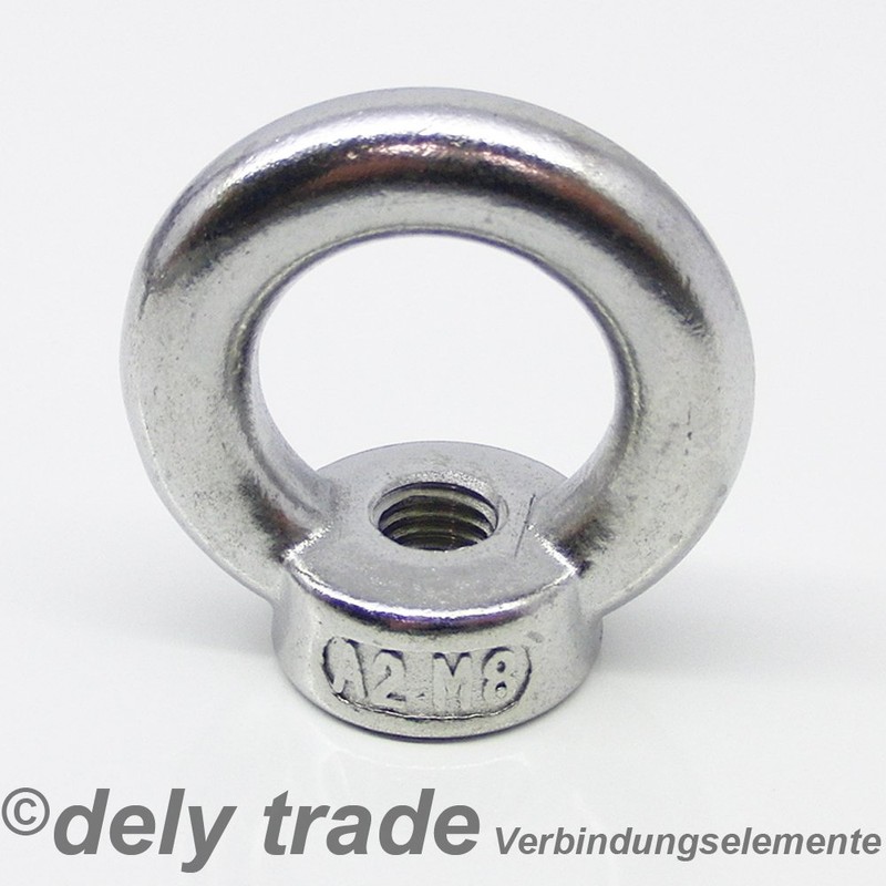 Pack of 10 Ring Nuts M6 Cast and Polished Similar
