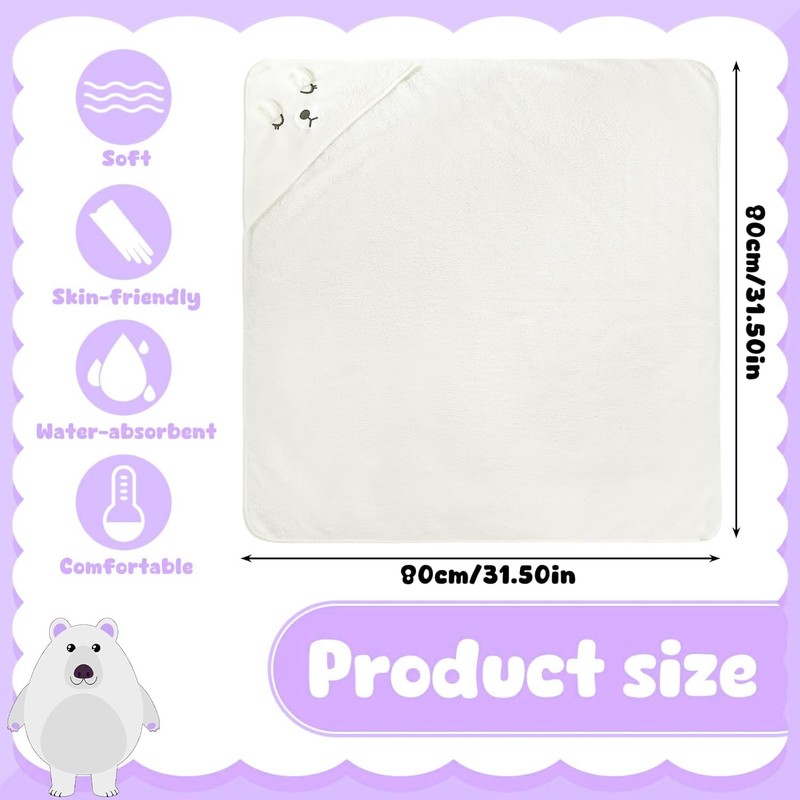 SOZOMO Toalla de Baño para Bebe,Baby Toalla de Baño para