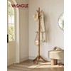 VASAGLE Solid Wood Coat Rack and Stand, Free Standing Hall