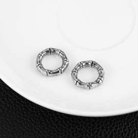 HZMAN Surgical Steel Huggie Hoop Earrings 4mm Silver Hypoallergenic Punk Earrings for Men Women, Stainless Steel, No Gemstone