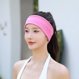 Unisex Moisture-Wicking Quick-Dry Elastic Sports Headband for Running, Yoga & Fitness Size/Light Pink 15ea