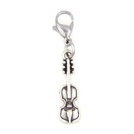 Cello Violin Viola Bass Instrument Clip on Charm Necklaces Bracelets 102G