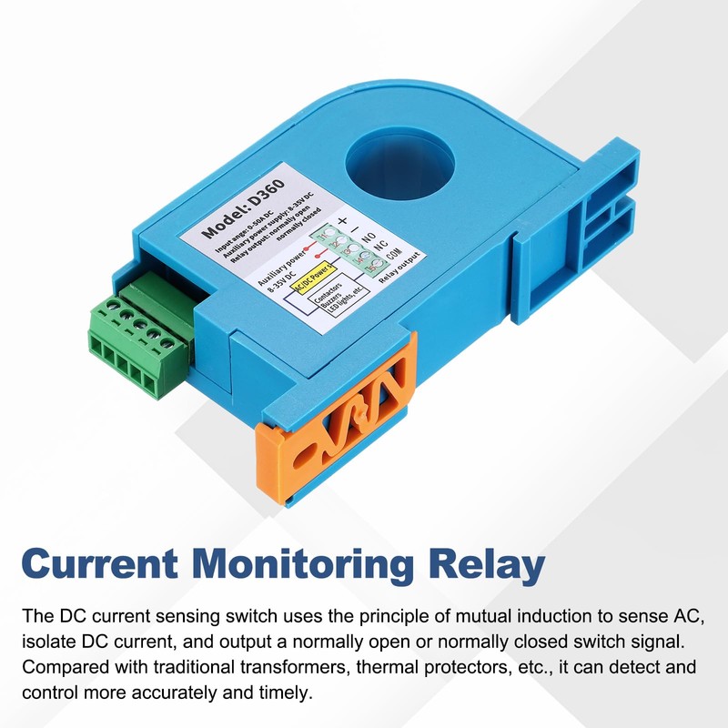 sourcing map Miniature Current Switch 8-35V 0-50A DC Current Sensing