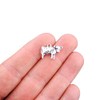 Bohemian Findings 4 Cow Charms Antique Silver Tone 2 Sided