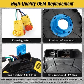 VAWAN Spiral Cable for 2011-2016 Hyundai Elantra and 2009-2016 Sonata - Model 93490-3Q120