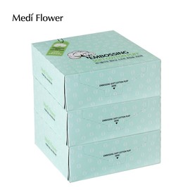 Mediflower 메디플라워 엠보싱 소프트 코튼 퍼프 300매x3 Mediflour Embossed Soft Cotton Puff 300 Sheets x 3