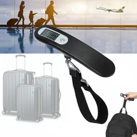 Digital Luggage Scale 50kg Capacity Portable Travel Weight Scale for Suitcases and Bags with Backlit LCD Display Lightweight and Accurate Baggage Weighing Tool for Travel Essentials