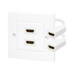 Logilink HDMI 2-Port Wall Socket Adapter - White