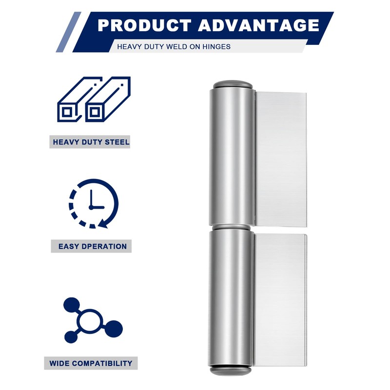 NAUTYKIKS 4 Pack Weld On Lift Off Hinges, 3-1/4" Heavy