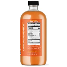 Lucy’s Family Owned - AMERICAN CARROTS Organic 99% Pure Carrot Juice, 34 oz. Glass Bottle (Made From Fresh Pressed)