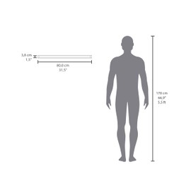 TREATLIFE HOME Stylish Walnut Floating Shelves - Set of 2, Organizing Decor and Essentials, Compact Design, 31.50" W