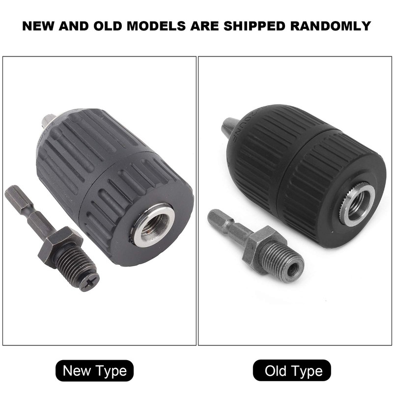 Keyless Chuck, Plastic Shell Hand Tight Drill Chuck 2.0-13MM,1/2-20UNF Keyless