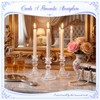 24 Pcs Clear Taper Candle Holders 4'' Tall Candlestick Glass
